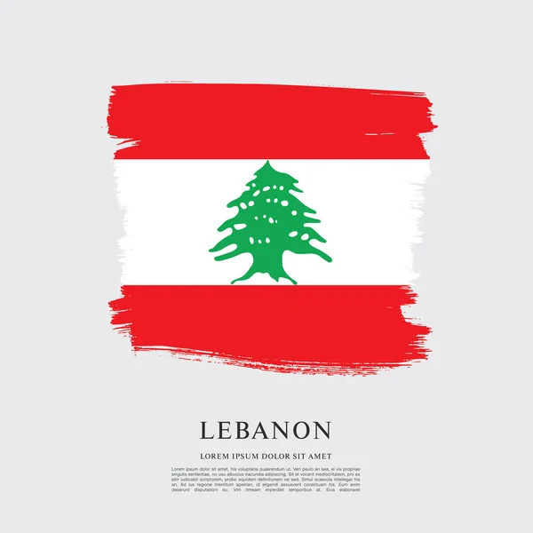 Drapeau de bannière de libanon — Image vectorielle