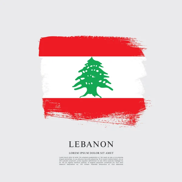 Bandera de lebanon banner — Vector de stock