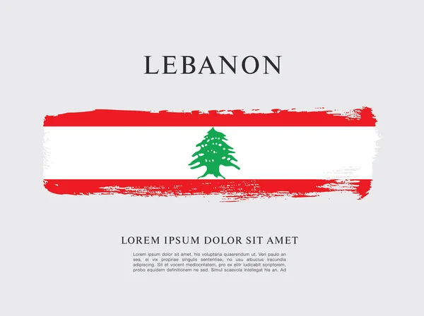 Flag of lebanon banner — Stock Vector