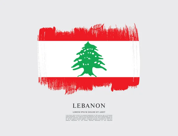 Bandera de lebanon banner — Vector de stock