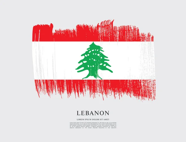 Bandera de lebanon banner — Vector de stock