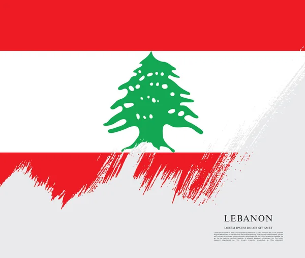 Flagg Libanon banner — Stock vektor