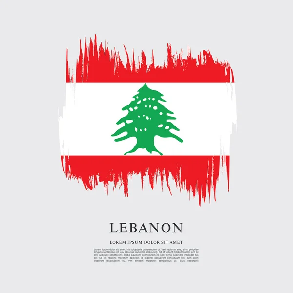 Flagg Libanon banner — Stock vektor