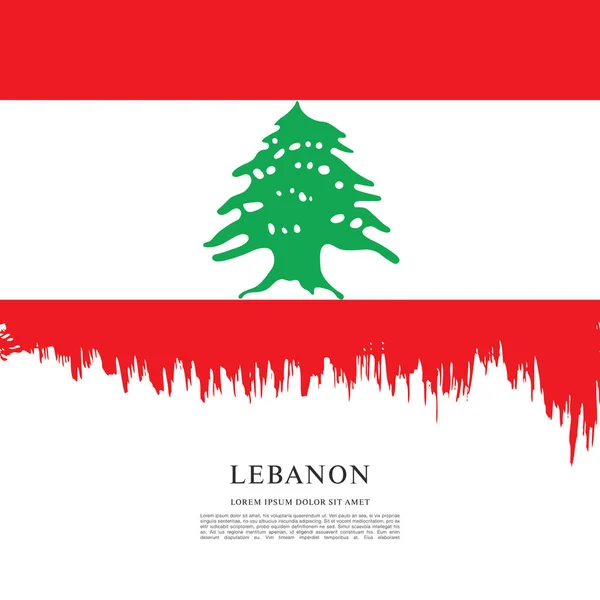 Vlag van Libanon banner — Stockvector