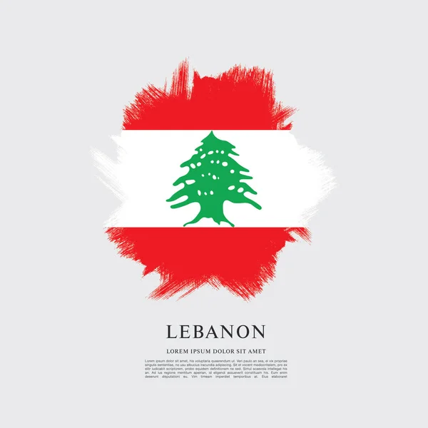 Drapeau de bannière de libanon — Image vectorielle
