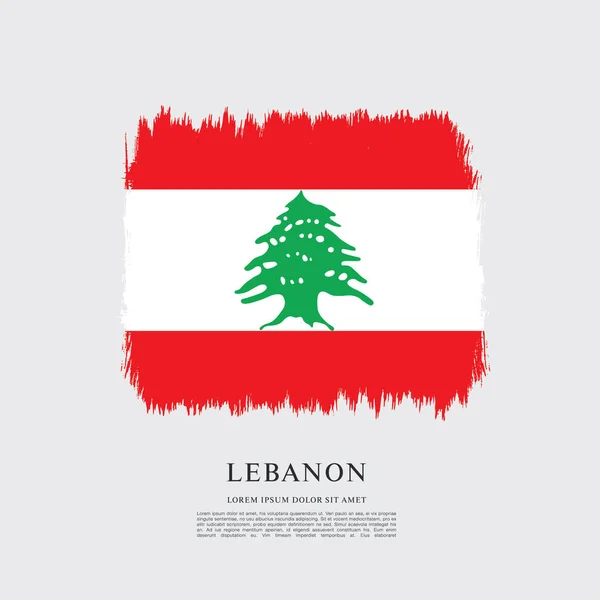 Banner Libanon zászlaja — Stock Vector
