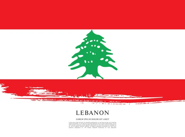 Vlag van Libanon banner — Stockvector