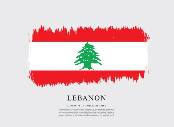 Lübnan afiş bayrağı — Stok Vektör