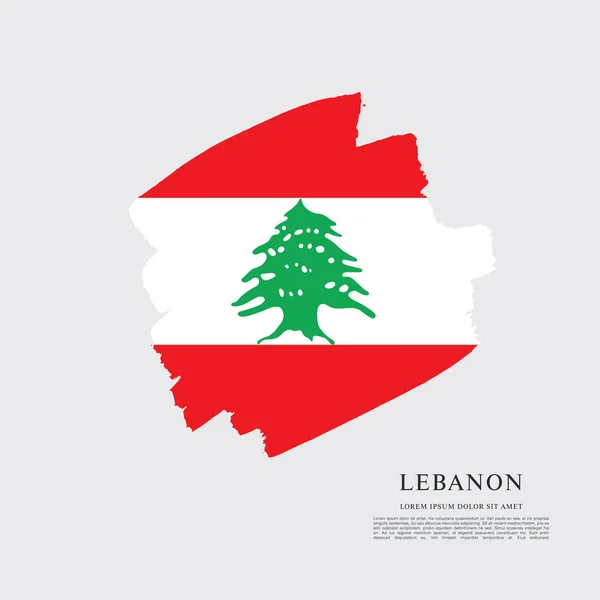 Banner Libanon zászlaja — Stock Vector