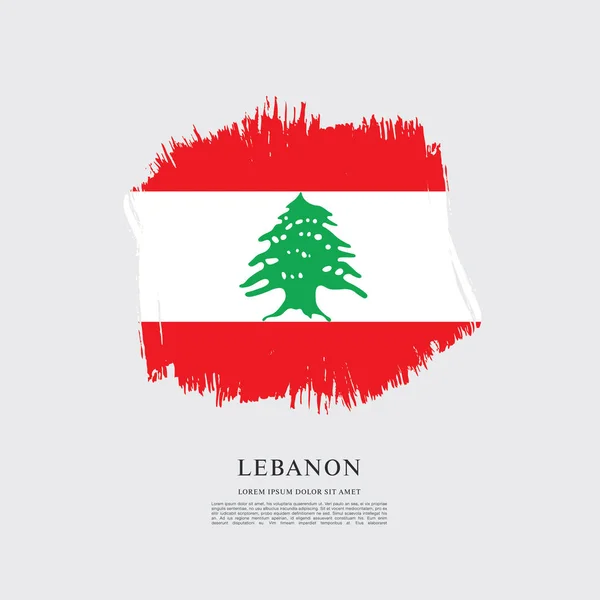 Vlag van Libanon banner — Stockvector