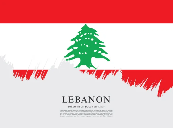 Flagg Libanon banner — Stock vektor