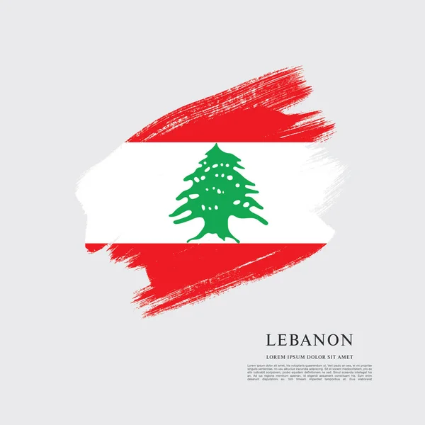 Flagg Libanon banner — Stock vektor