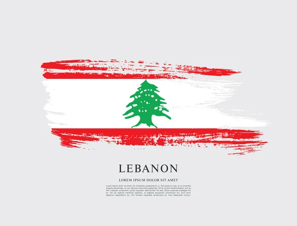 Flagg Libanon banner — Stock vektor