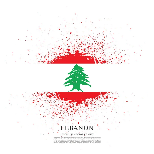 Флаг ливанского баннера — стоковый вектор