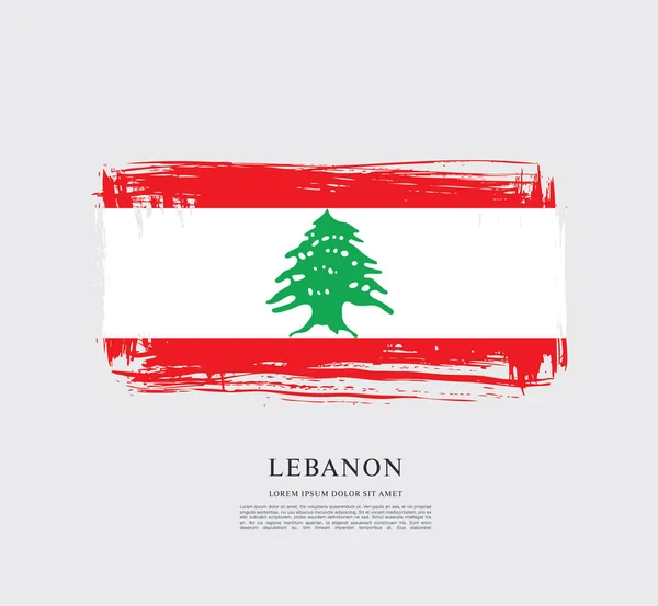 Vlag van Libanon banner — Stockvector