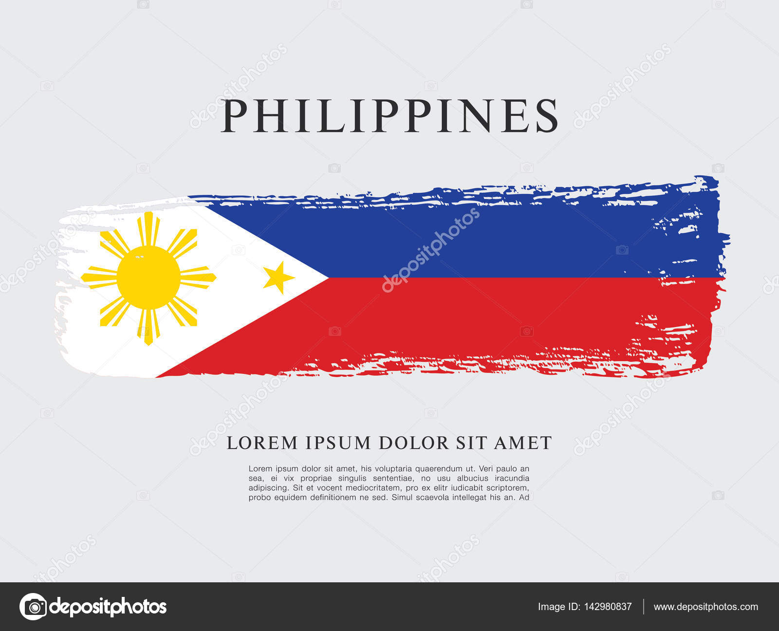 Flag of philippines banner — Stock Vector © Igor_Vkv 142980837