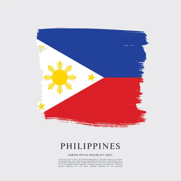 Filipinler afiş bayrağı — Stok Vektör