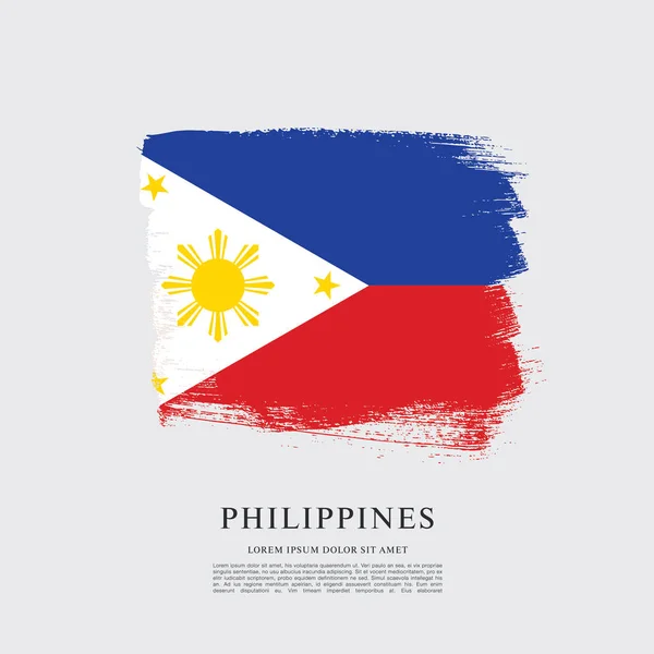 Filipinler afiş bayrağı — Stok Vektör