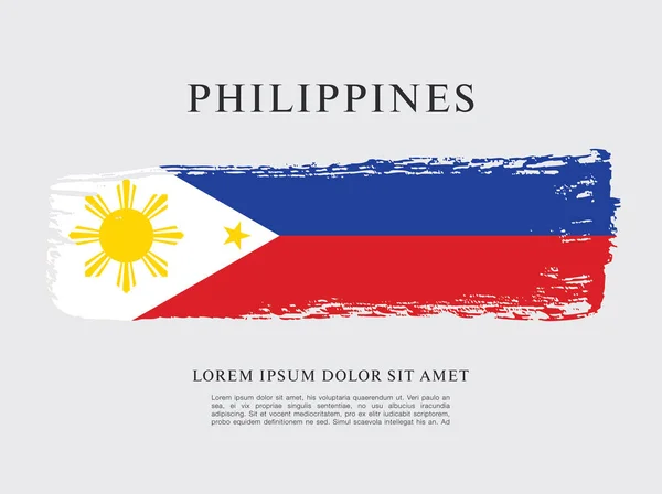 Bandera de la bandera de Filipinas — Archivo Imágenes Vectoriales