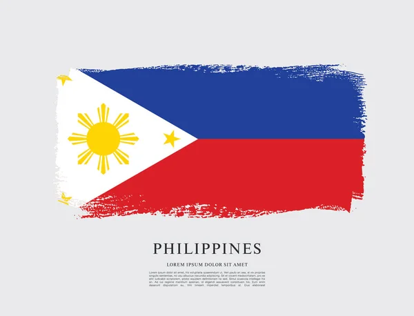 Drapeau des philippines bannière — Image vectorielle