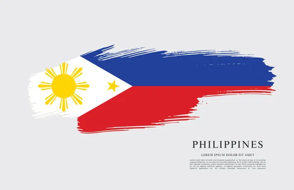 Drapeau des philippines bannière — Image vectorielle