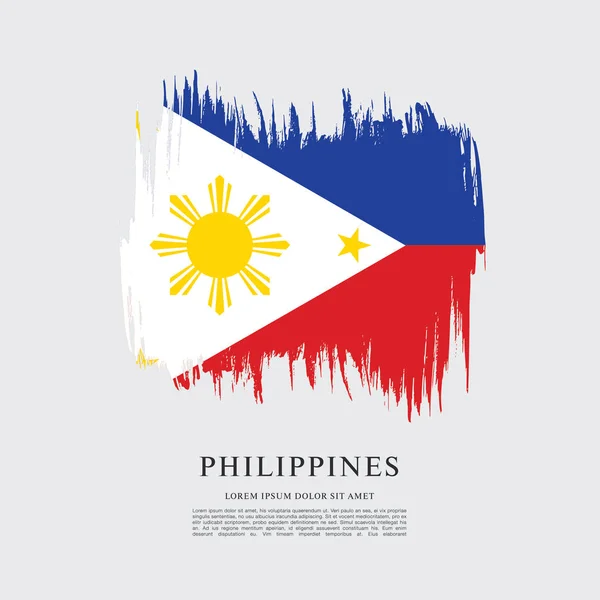 フィリピンの旗の旗 — ストックベクタ