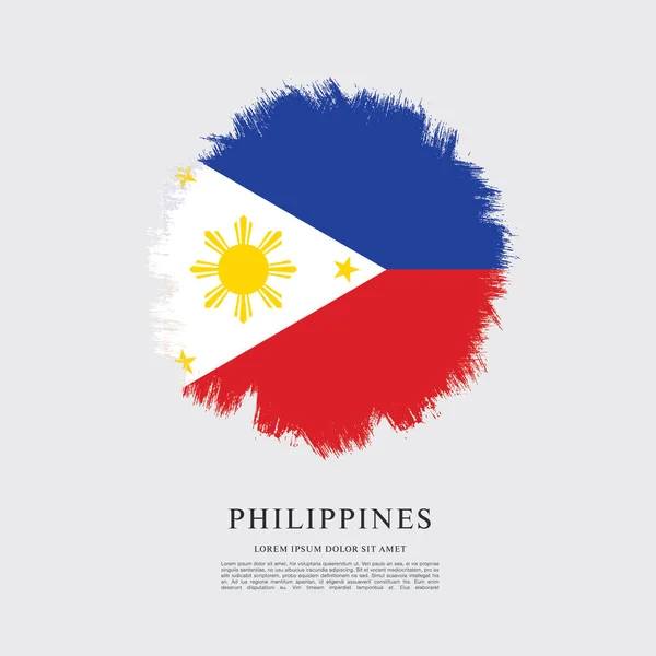 필리핀 배너의 국기 — 스톡 벡터