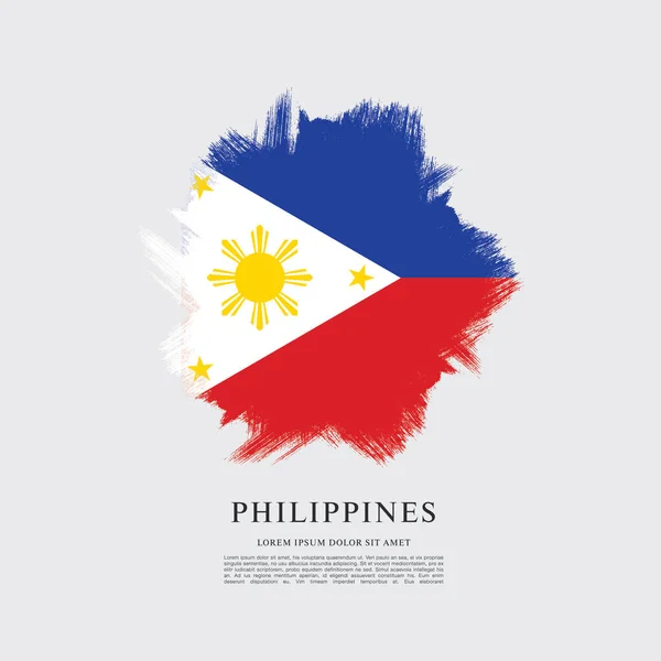 Drapeau des philippines bannière — Image vectorielle