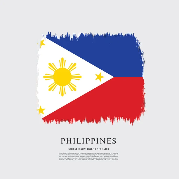 Bandera de la bandera de Filipinas — Vector de stock