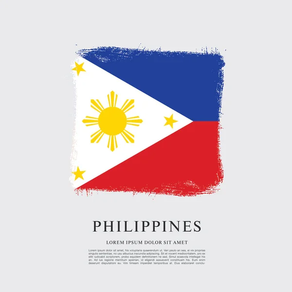 Drapeau des philippines bannière — Image vectorielle