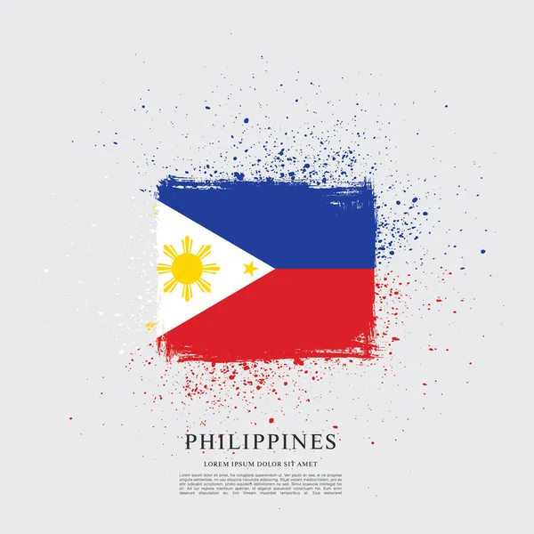 Bandiera delle Filippine — Vettoriale Stock