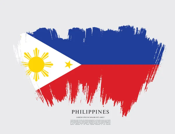 Drapeau des philippines bannière — Image vectorielle