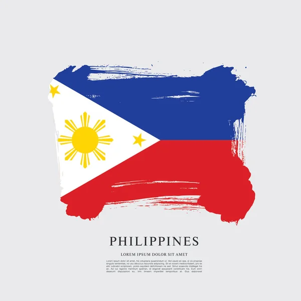 Bandera de la bandera de Filipinas — Vector de stock