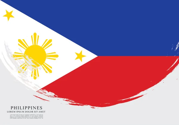 Bandeira da bandeira das filipinas — Vetor de Stock