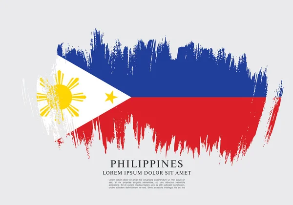 Drapeau des philippines bannière — Image vectorielle