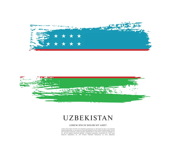Флаг Узбекского флага — стоковый вектор