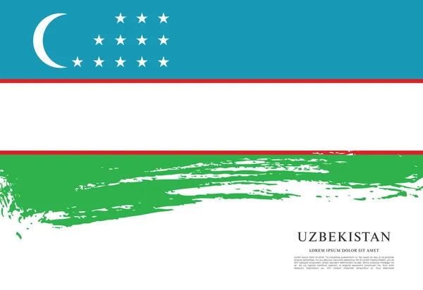 Flagge Usbekistans — Stockvektor