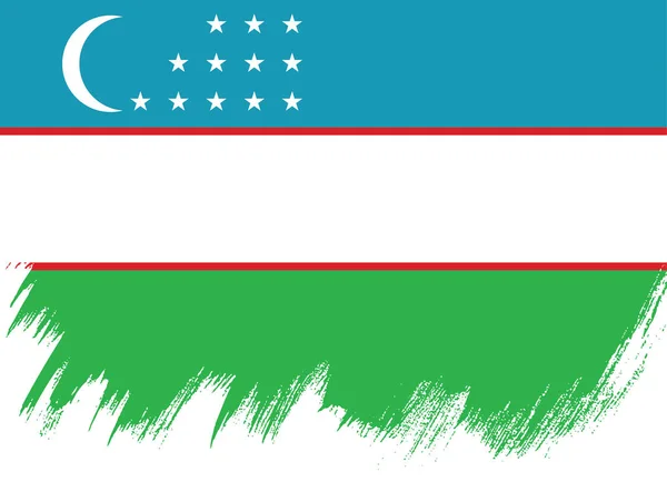 우즈베키스탄 배너의 국기 — 스톡 벡터
