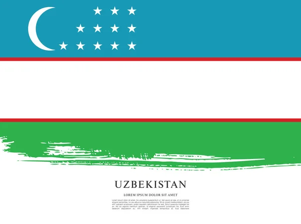 Flagge Usbekistans — Stockvektor