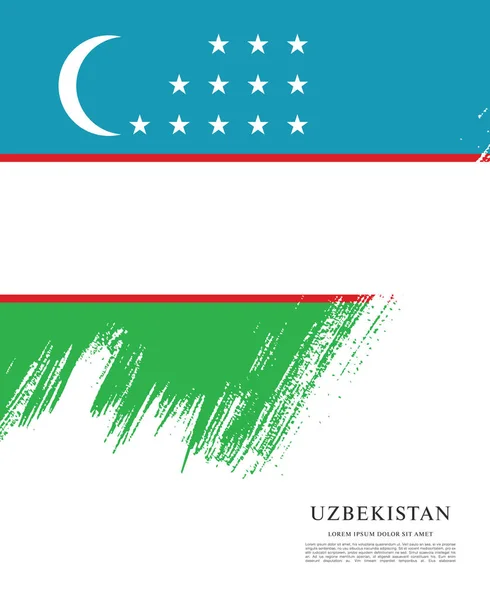 Bandera de Uzbekistán — Vector de stock
