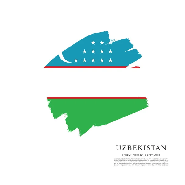 Bandera de Uzbekistán — Vector de stock