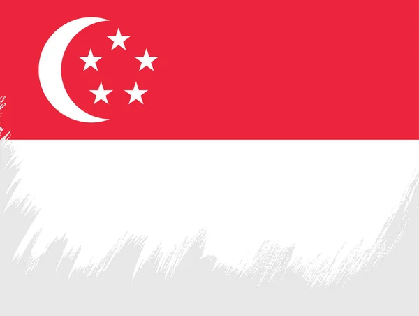 Bendera banner singapore - Stok Vektor