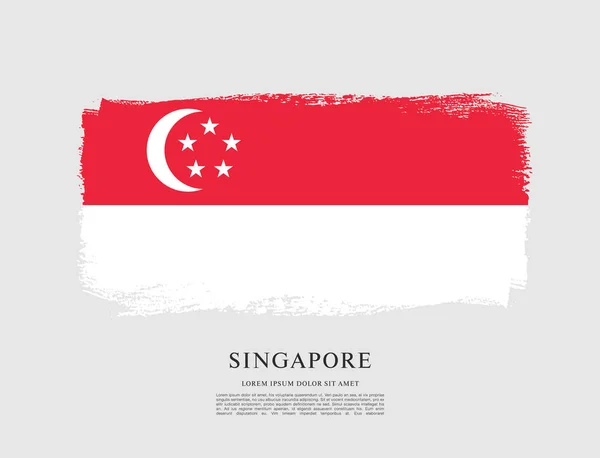 Vlag van singapore banner — Stockvector