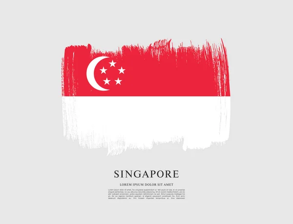 Flagge von Singapore — Stockvektor