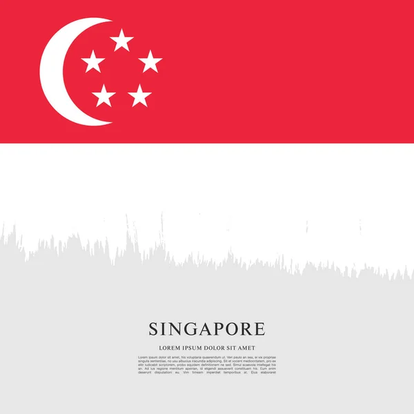 Bandeira do banner singapore —  Vetores de Stock