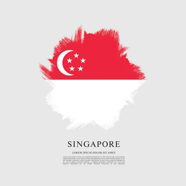 Flagge von Singapore — Stockvektor