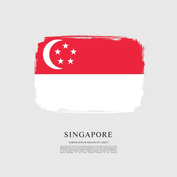 Flagge von Singapore — Stockvektor