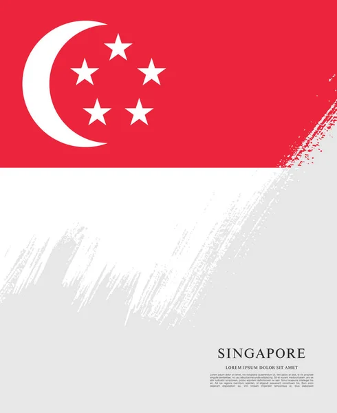 Flagge von Singapore — Stockvektor