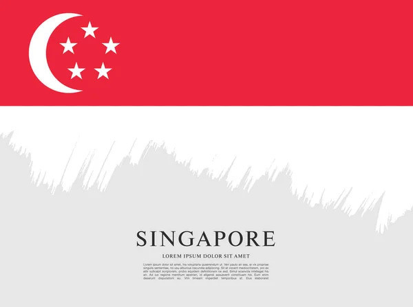 Drapeau de la bannière singapore — Image vectorielle