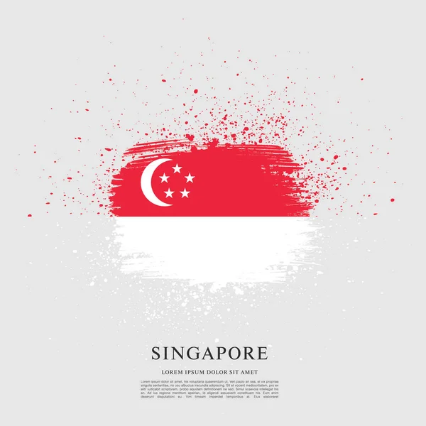 Drapeau de la bannière singapore — Image vectorielle